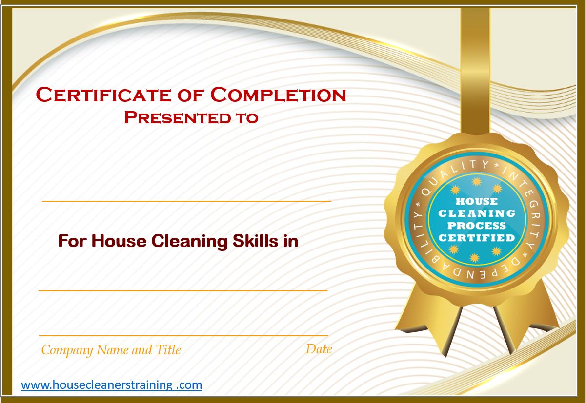 Home House Cleaners Training